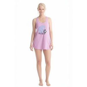 ROXY Tank‎ Top Womens Size Large Light Purple Racerback Lightweight Activewear